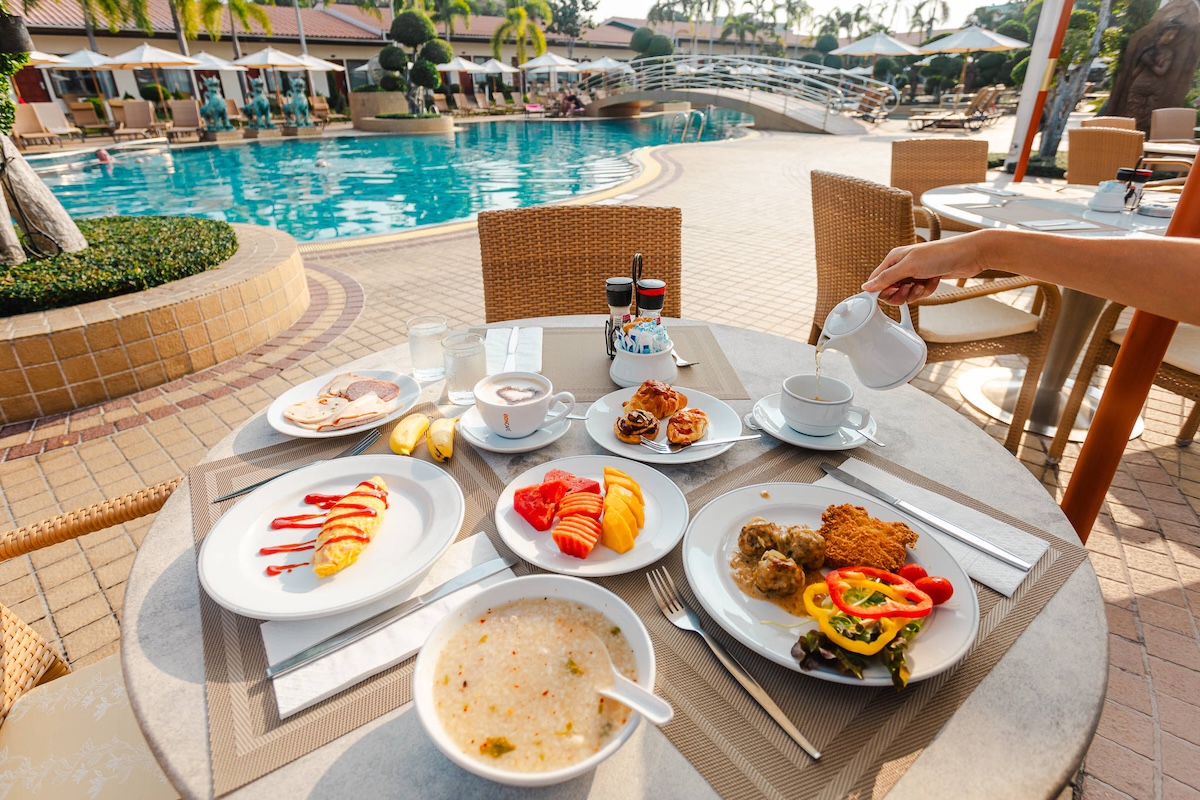 Delicious breakfast at Thai Garden Resort Hotel