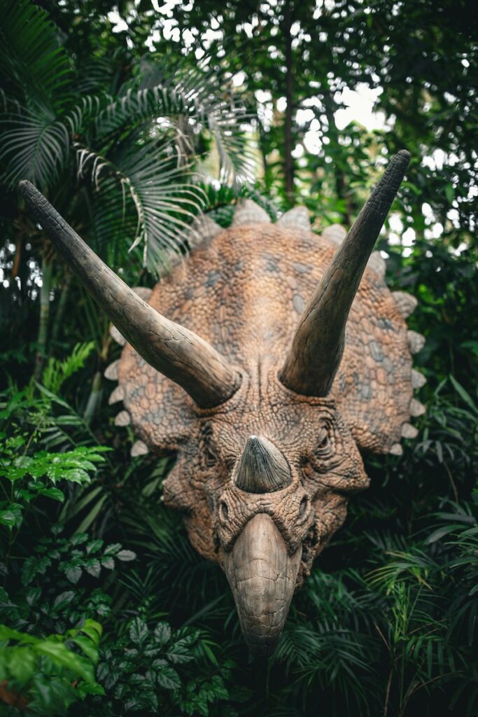 Dinosaur sculptures at Nong Nooch Tropical Garden in Pattaya